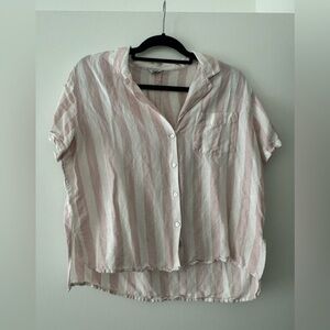 Rails striped linens shirt